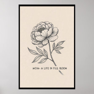 Blumenmutter-Tag Kunst - "Leben im Blut" Dekor Poster