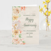 Blumenmutter und Vaterjubiläum Karte (Gelbe Blume)