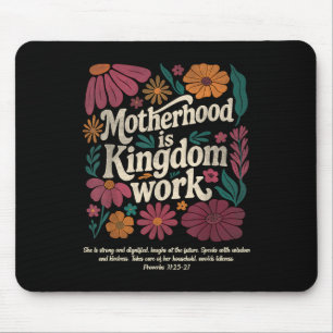 Blumenmütter Vintage Mutterschaft ist die Arbeit d Mousepad