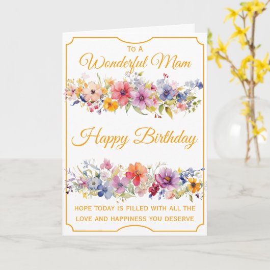 Blumenmutter Wildblumen Geburtstag Karte (Gelbe Blume)