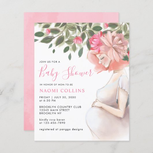 Blumenmütterschaft Schwangere Mama Mutter Kinderdu (Vorne/Hinten)