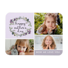 Blumenmuttertagsfoto-Collage Magnet