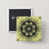 Blumenmystische Ornamente Button (Vorne & Hinten)