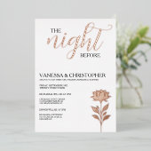 Blumennacht vor Hochzeit Probe Folieneinladung (Stehend vorne)