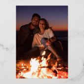 Blumennacht vor Hochzeit Probe Folieneinladung (Rückseite)