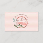 Blumennagel-Maniküre Handsalon Monogram Logo Visitenkarte (Vorderseite)