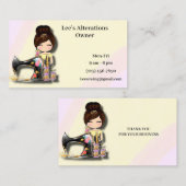 Blumennähmaschine Girl Visitenkarte (Vorne/Hinten)