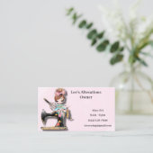 Blumennähmaschine Girl Visitenkarte (Stehend Vorderseite)