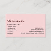 Blumennähmaschine Schöne Seamstress Visitenkarte (Rückseite)