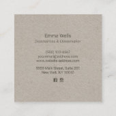 Blumennähmaschine Seamstress oder Schneidermotor Telefonnummerkarte (Rückseite)