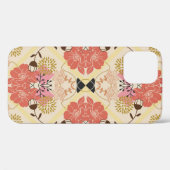 Blumennahtlos Vintages Musterdesign. Case-Mate iPhone Hülle (Rückseite (Horizontal))