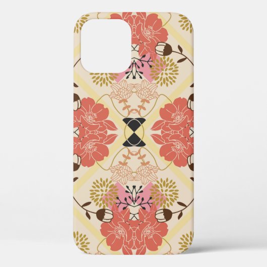Blumennahtlos Vintages Musterdesign. Case-Mate iPhone Hülle (Rückseite)