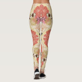 Blumennahtlos Vintages Musterdesign. Leggings (Rückseite)