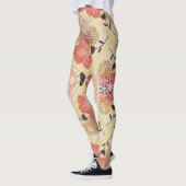 Blumennahtlos Vintages Musterdesign. Leggings (Links)