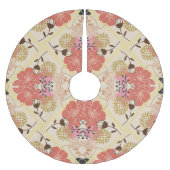 Blumennahtlos Vintages Musterdesign. Polyester Weihnachtsbaumdecke (Vorderseite)