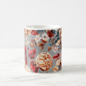 Blumennahtloses Muster, Hintergrund im Jugendstil Kaffeetasse (Mittel)