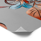 Blumennahtloses Muster, Hintergrund im Jugendstil Poster (Ecke)