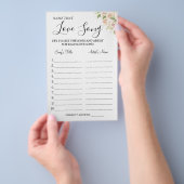 Blumenname, die Liebe Song Dusche Spielkarte Flyer (Handgriff)