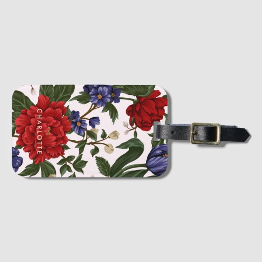 Blumenname Gepäckanhänger (Vorderseite (Horizontal))