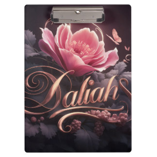 Blumenname-Kunst: Daliah Klemmbrett