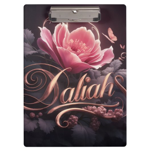 Blumenname-Kunst: Daliah  Klemmbrett (Vorderseite)