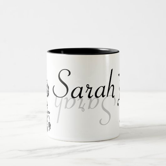 BlumennamensTassen-Schablone Zweifarbige Tasse (Mittel)