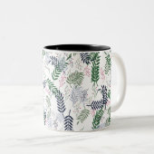Blumennatur Inspiriert Leaf- und Akzent-Design Zweifarbige Tasse (VorderseiteRechts)
