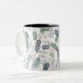 Blumennatur Inspiriert Leaf- und Akzent-Design Zweifarbige Tasse (Vorderseite Links)