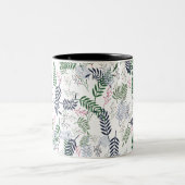 Blumennatur Inspiriert Leaf- und Akzent-Design Zweifarbige Tasse (Mittel)