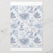 Blumennavy blaues Schreibpapier mit gestrichenem P Briefpapier (Vorderseite)