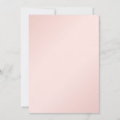 Blumennavy Blush Pink Gold Brautparty Einladung (Rückseite)