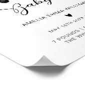 Blumenneugeborene Baby Footprints auf Geburtsstate Poster (Ecke)