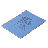 Blumenneutrale Minimalistische Frauengesichtslinie Notizblock (Linke Seite)