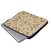 Blumennostalgie: Klassischer Vintager Hintergrund. Laptopschutzhülle (Vorne Knopf)