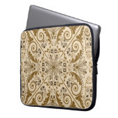 Blumennostalgie: Klassischer Vintager Hintergrund. Laptopschutzhülle (Vorderseite Links)