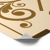 Blumennostalgie: Klassischer Vintager Hintergrund. Poster (Ecke)