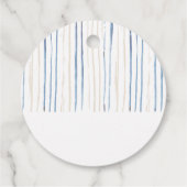 Blumennummer des 80. Geburtstages blaues Party Geschenkanhänger (Rückseite)