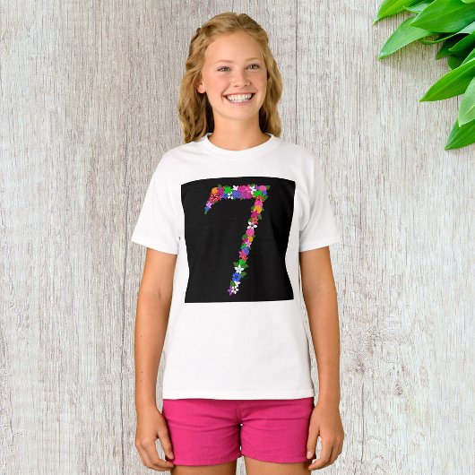 Blumennummer Sieben Girls T - Shirt