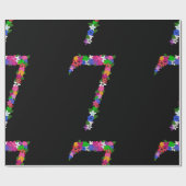 Blumennummer Sieben Schleifpapier Geschenkpapier (Flach)