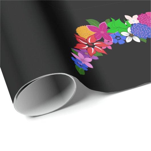 Blumennummer Sieben Schleifpapier Geschenkpapier (Rolleneckpunkt)