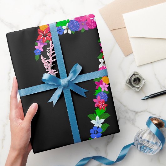 Blumennummer Sieben Schleifpapier Geschenkpapier