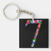 Blumennummer Sieben Schlüsselanhänger (Vorderseite)