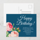 Blumennummern 6:24-26 Geburtstag Postkarte (Vorne/Hinten)