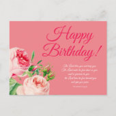 Blumennummern 6:24-26 Geburtstag Postkarte (Vorderseite)