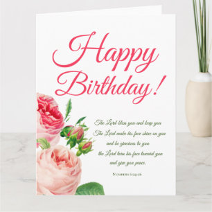 Blumennummern 6:24-26 Geburtstagskarte Karte