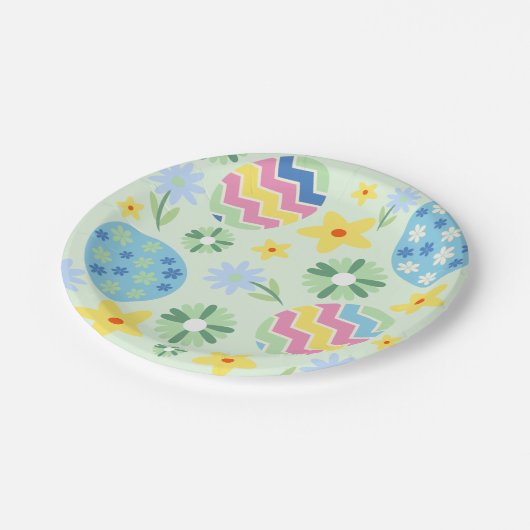 Blumenoaster Pappteller (Schrägansicht)