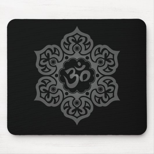 Blumenohm-Entwurf (dunkel) Mousepad (Vorne)