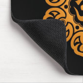 Blumenohm-Entwurf (Gold) Mousepad (Ecke)
