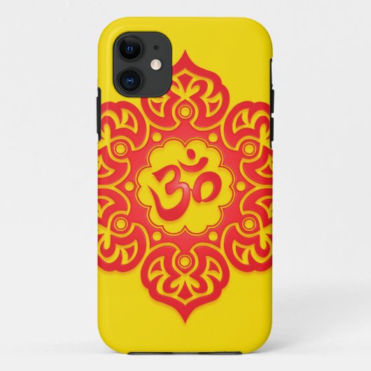BlumenOm-Entwurf - Rot und Gelb Case-Mate iPhone Hülle (Rückseite)