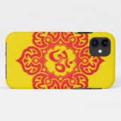 BlumenOm-Entwurf - Rot und Gelb Case-Mate iPhone Hülle (Rückseite (Horizontal))